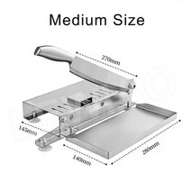 땅콩까는기계 탈곡기 탈피기 루이 ao 리브 도마 수동 뼈 절단기 스테인레스 스틸 고기 슬라이서 스테이크, 02 27CM