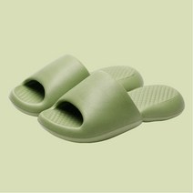 발편한 여름 실내 거실 학생 학교 사무실 커플 통굽슬리퍼, 연두