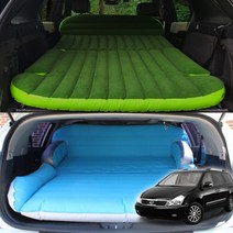 그랜드카니발 차박 캠핑 차량 트렁크 에어매트 에어매트 뒷좌석에어매트 차박매트 캠핑매트 쏘렌토차박매트 올뉴카니발에어매트 승용차에어매트 차박에어매트 SU, 에어펌프 포함:그린, 에어펌프 포함_그린