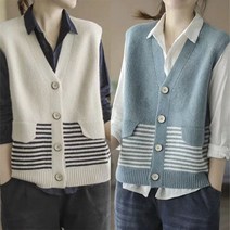 새로본 (봄가을)비1172단가라J 여성조끼 여자미시니트 베스트