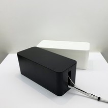 헬로요니 멀티탭 정리함 검정색대형 케이블 수납함, 1개