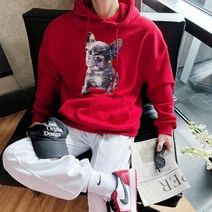 뉴메이드 겨울 불독 후드티셔츠