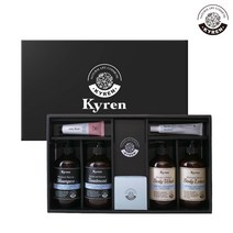 키렌 선물세트 데일리퓨어(무향) [천연샴푸+트리트먼트+바디워시+바디로션+헤어에센스+핸드크림+샴푸브러쉬], 1세트