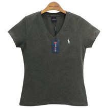 라파클럽 여성 슬림핏 브이넥 반팔 티셔츠
