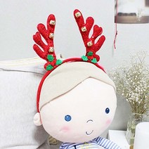 반짝이 사슴뿔 방울 머리띠 연말 파티 헤어 밴드 루돌프컨셉헤어소품 사슴뿔머리띠-2802EA, 본상품선택