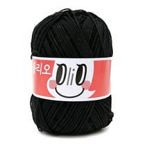 [니뜨]올리오 뜨개실(70g)(10+1) + 무료도안세트, 739_블랙