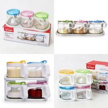 아트웨어 글라스 조미료 양념통 3조/4조세트(택1), 글라스 양념통 3조, 1개