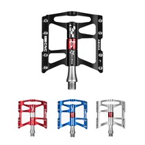 4베어링 CNC 알루미늄 와이드 투톤 평페달 로드 MTB 자전거 좌우구분 라이딩 사이클링, 02 : 실버