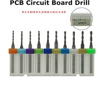 저렴한 10 개/대 0.1mm ~ 1.5mm 텅스텐 강철 카바이드 PCB 미니 드릴 비트 인쇄 회로 기판 CNC 기계, 09 PCB 1mm 10PCS