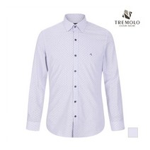 인디안 TREMOLO 논아이론 체크 프린트 블루 셔츠_TGNTLUYC316