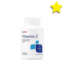 GNC 비타민C Vitamin 캡슐 500mg 180캡슐, 180카운트 (Pack of 1) 강철체력