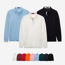 남녀공용 40수 연사 배색 긴팔 PK 카라티 (9색 XS~XXL) 티셔츠