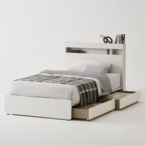 한샘 클로즈 침대 SS 슈퍼싱글 코튼그레이 하부서랍 포함 매트별도, 없음