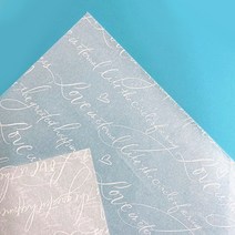 색화지(습자지) - 화이트 레터링 캔들 석고 비누 포장종이 얇은, 10매