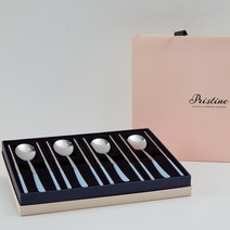 프리스틴 고급 커트러리 숟가락 젓가락 명품 한식수저세트 4인, 블루브리즈, 기본