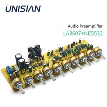 UNISIAN-LA3607 오디오 프리앰프 EQ 이퀄라이저 고음 베이스 미드레인지 볼륨 이퀄라이제이션 NE5532 톤 컨트롤 보드 앰프용