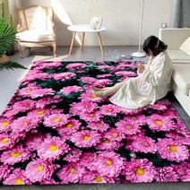 뭉시크 꽃러그 카페트 베란다 풀 잔디 포인트 홈카페 펜션 카페 꽃밭 포토존