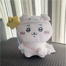 산리오 x 먼작귀 콜라보 피규어 한교동 쿠리만쥬 하치와레 우사기 치이카와 모몬가 피규어, 화이트, 22cm