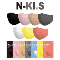 N-KI.S 국산 KF94 대형 황사 방역 새부리형 2D 마스크 10매 20매, 블랙