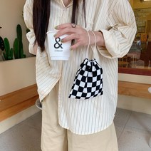 셀로홈 1+1 체크가방 손목가방 미니백 파우치세트