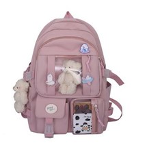신제품 여성 하라주쿠 가와이 배낭 학교 가방 10 대 소녀 멀티 포켓 일본 고등학교 귀여운 Mochila