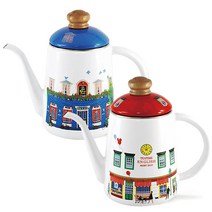 일러스트 법랑 주전자 인덕션 드립포트 1L, 레드 1L (CO10327)