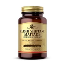 Solgar – Reishi Shiitake Maitake 버섯 추출물 식물성 캡슐 50개 209311