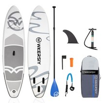 서핑보드백 서핑리쉬 inflatable stand up paddle board non-slip sup board surfing board with air pump carry 서, 밝은 회색