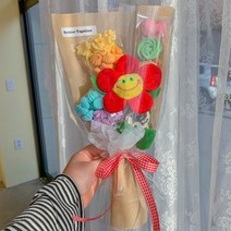 남자친구 여자친구 귀염뽀짝 스마일 머랭꽃다발, 기본옵션