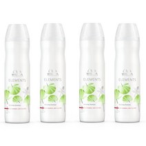 임산부 수유부 천연샴푸 웰라 엘리먼츠 리뉴잉 샴푸 250ml x 4개 파라벤 실리콘 프리