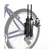 낚싯대 홀더 낚싯대를 자전거에 고정 튜브 로드 홀더 2개 낚싯대 2개 보관 쉬운 장착 자전거 낚시용 랙