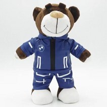 오토바이 헬멧 봉제 곰 인형 BMW 쇼에이 AGV 헬멧 장난감 남자친구 크리에이티브 선물 멋진 방 장식, Blue Jacket