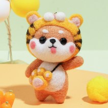 DIY 동물친구 양모펠트 키트(어흥시바견) 인형만들기, 상세페이지 참조, 상세페이지 참조