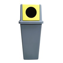 향누리 대형휴지통 다양한 사이즈 분리수거함 회전형쓰레기통, 100리터-실외용(노랑), 1개