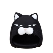 새 고양이 둥지 및 개 액세서리 적합한 사계절 유니버설 개집 애완 동물 용품 새끼 고양이의 목 홈 토끼 집 강아지 침대, 검은색, m 48x48x48cm