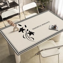 가죽 식탁매트 식탁 테이블 책상 보호필름 유리대용 가죽 방수 식탁매트, 90x90cm, G