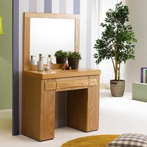 까사홈 미르밀레 천연무늬목 화장대 거울세트, 01.화장대(우드)