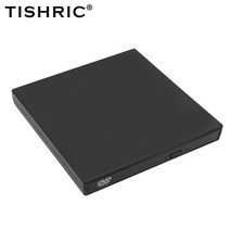 광학디스크 드라이브TISHRIC-외부 광학 CD DVD 드라이브 플레이어 USB 2.0 콤보 플러그 앤 플레이 PC 노트, 01 Black