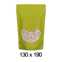 팩플러스 미소그린스탠드(지퍼형) 130x190 100매 / 그린지퍼백 / 컬러지퍼백스탠딩 / 포장스탠드