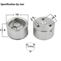 레벨측정기 금속 범용 스피릿 레벨 버블 서클 수위 측정기 1 개, 한개옵션0