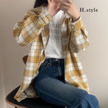 에이치스타일 CR 파스텔남방 가을 빅사이즈 긴팔