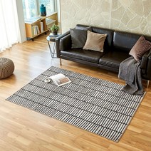 [모던하우스] 유럽직수입 벨기에산 모던 셔닐 카페트 100X140 블랙믹스