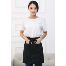 모올글래드 반앞치마 심플 카페 바리스타 허리 앞치마 식당용 홀서빙용 스트라이프 데님, 반앞치마 (기본형 5종-블랙)