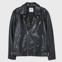 ZARA 자라 라펠 칼라넥 바이커 라이더자켓 가죽자켓 Z1009