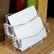 디자인 쿠폰함 쿠폰 보관함 카페 디저트 명함 꽂이 2단 명함곽 네일샵 명함각 통 거치대 케이스 박스 카드 정리대 정리함 전시대 식당 분류 스탠드 받침대 홀더, 투명, 1개