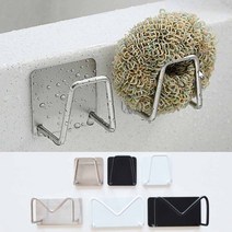 심플 304 스테인레스 접착식 수세미 거치대 홀더 스텐 씽크대 수세미걸이 꽂이 2종 3컬러, M형수세미거치대메탈, M형수세미거치대메탈