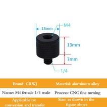 카메라 dslr 삼각대 부품 용품 1/4 ~ M4 M5 M6 M8 M10 인치 프로젝터 브래킷 어댑터 Dslr 카메라 삼각대 볼 헤드 변환 나사 사진 액세서리, 12 A29