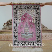 페르시안 인테리어 러그 빈티지 디자인 카페트 북유럽 거실카펫 2x3이란 실크 카펫 기도 깔개 수제 절묘한 붉은 깔개 0422