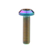 자전거볼트 Catdogbear-M8 볼트 M8 x 15 20 25 30 35 40 mm 알렌 키 버튼 헤드 티타늄 우산 나사 자전거 바이크 오토바이 볼용, [01] M8, [04] 40mm, [04] Rainbow