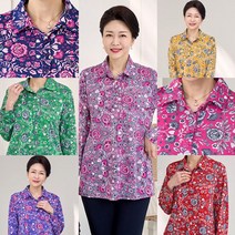 [엄마옷 로즈맘] 오로즈카라티셔츠/50대티셔츠 중년여성옷 엄마티셔츠 중년여성티셔츠 5060